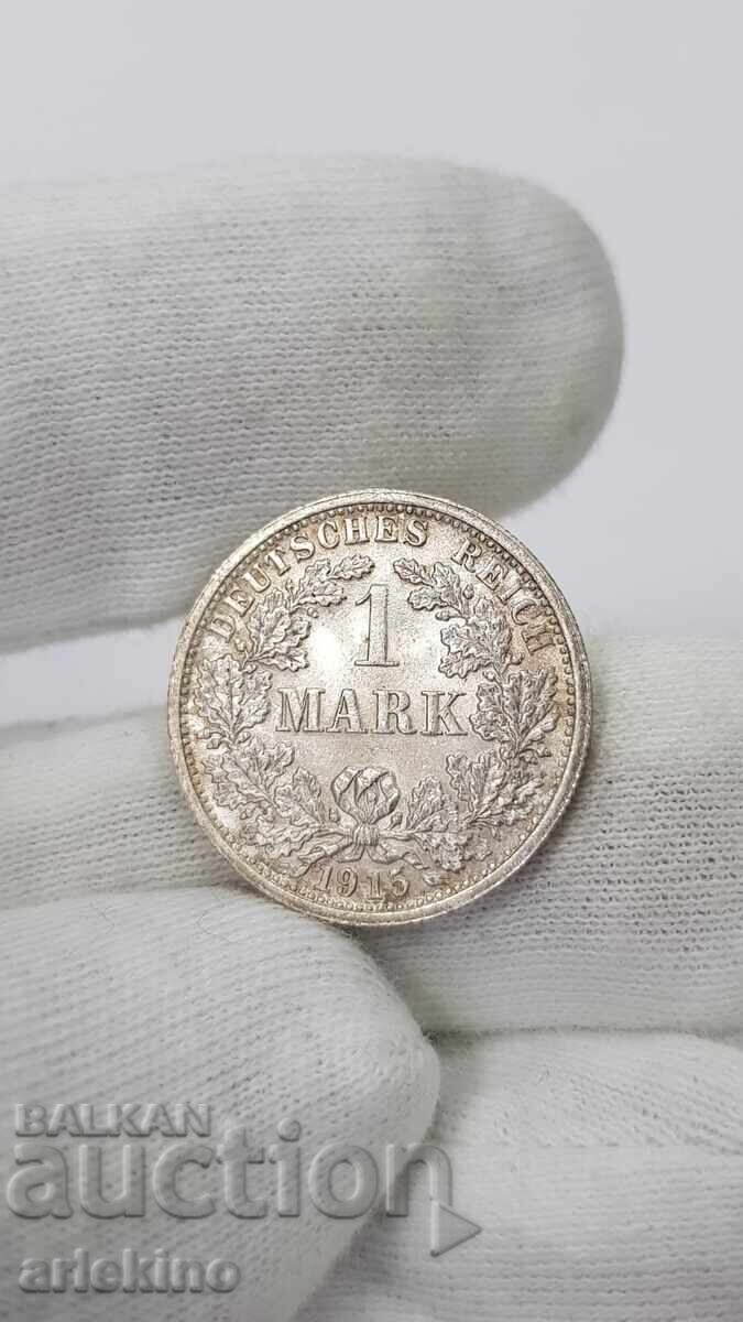 Top quality silver coin 1 Mark 1915 g. F,F