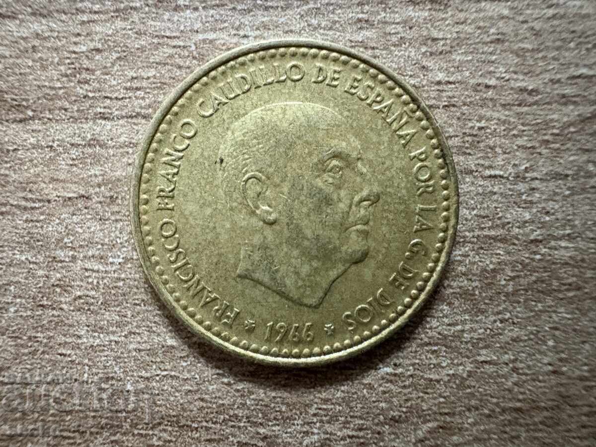 Испания - 1 песета (1966) (69) с цена 0.20 лв. | € 0.10 Испания - 1 песета (1966) (69) с цена 0.20 лв. | € 0.10