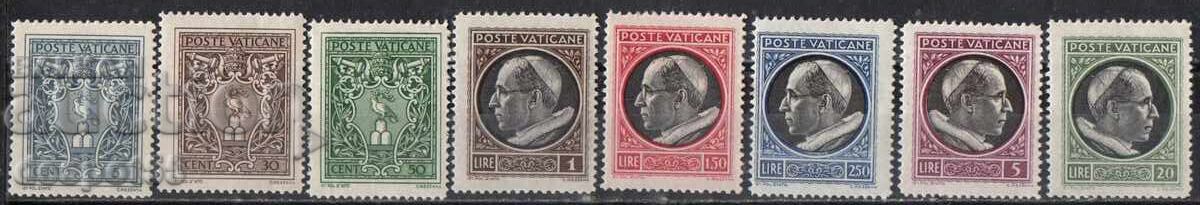 1945. Βατικανό. Θυρεός και πορτρέτο του Πάπα Πίου XII - 2η σειρά