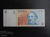 ARGENTINA 2 PESOS 2002 NEW UNC