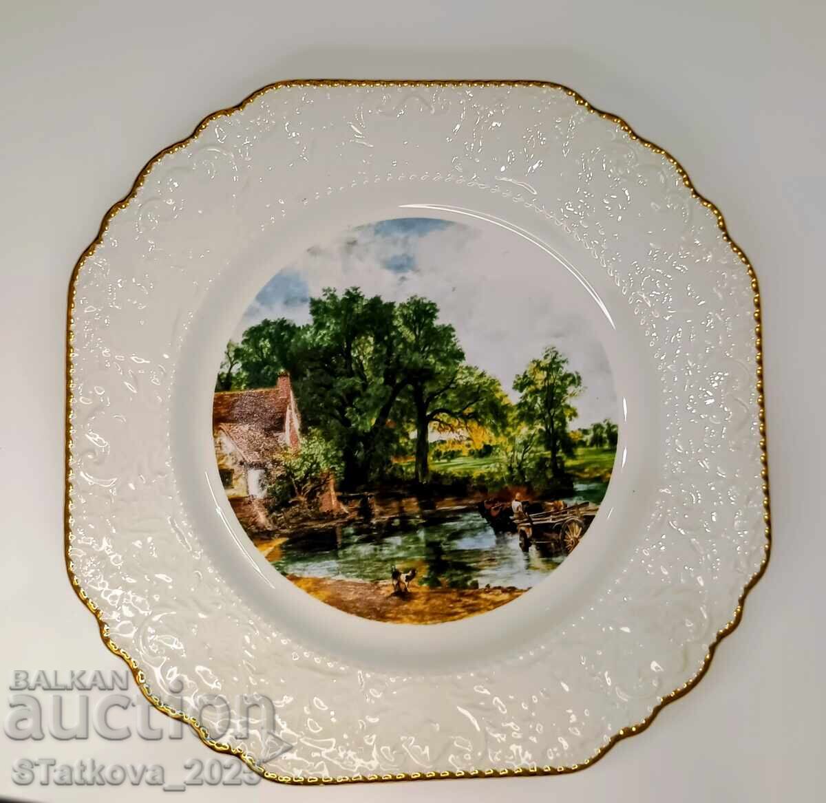 Стара порцеланова декоративна чиния