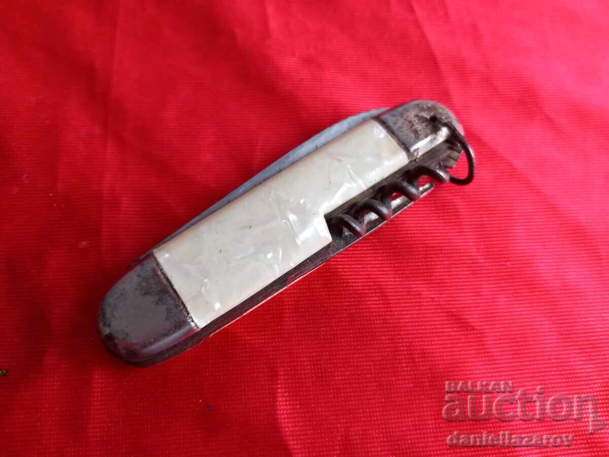 Old German Collector's Pocket Knife, Knife, Mother-of-Pearl