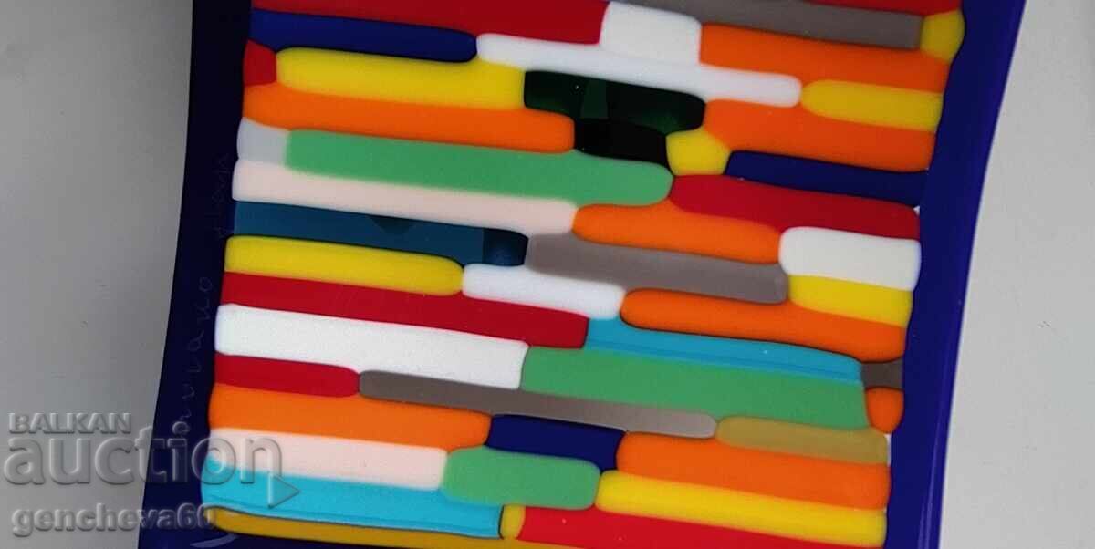 Δημοπρασία Συλλεκτικό πιάτο με υπογραφή - murano jlan