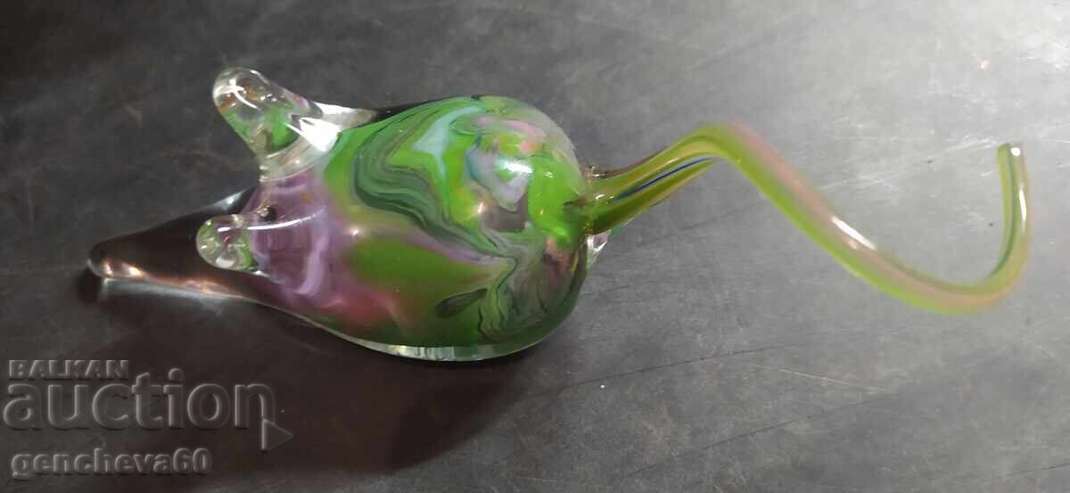 Figurină interesantă șoarece tip Murano - 5