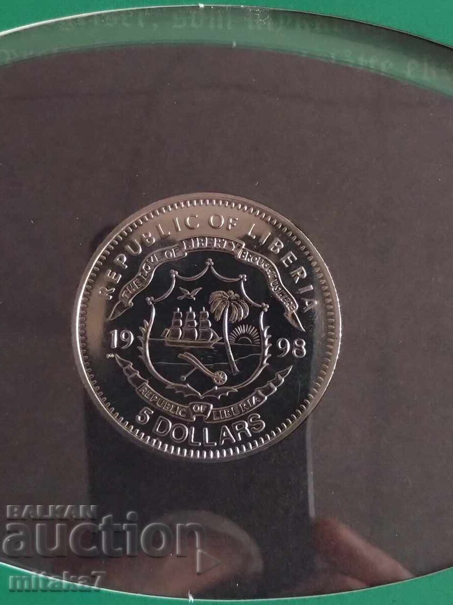 Delivery of 5 dollars 1998, Liberia
