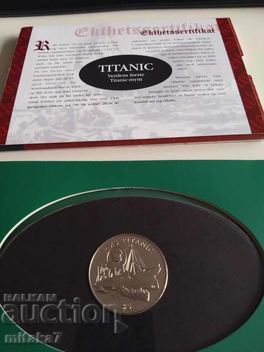 5 долара 1998 година, Либерия 5 долара 1998 година, Либерия