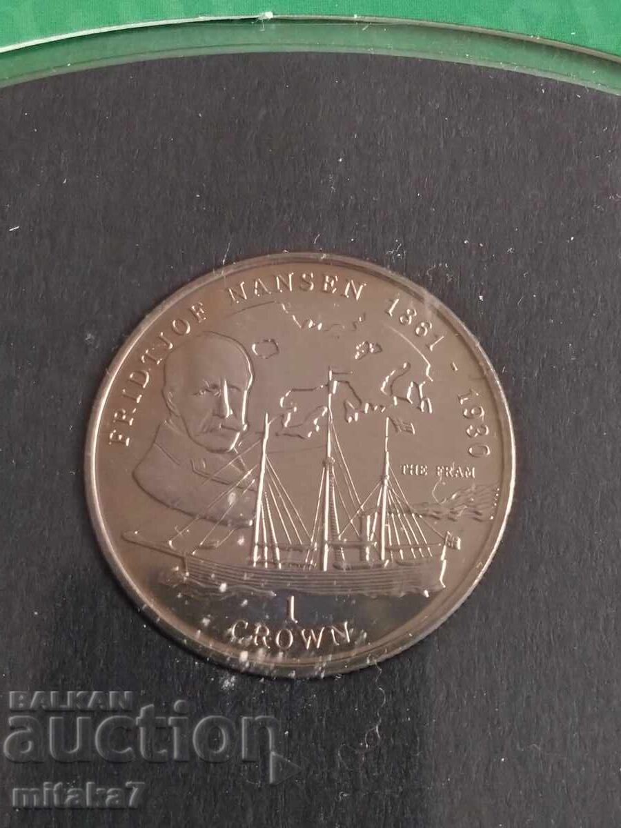 Аукцион 1 краун 1997 година, остров Ман