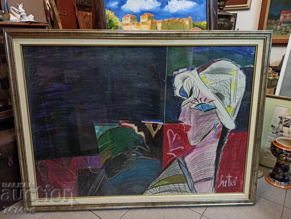 Unique large artwork by artist Sretko Divljan - 5