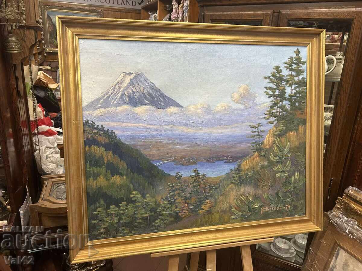 Δημοπρασία Τοπίο με βουνό και λίμνη Δημοπρασία Τοπίο με βουνό και λίμνη