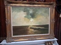 Θαλασσινό τοπίο σε στιβαρό μπαρόκ πλαίσιο