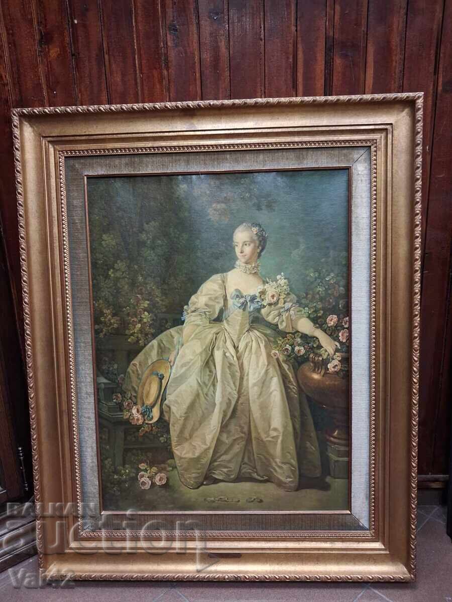 Αναπαραγωγή - ελαιογραφία, γυναικείο πορτρέτο