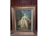 Αναπαραγωγή - ελαιογραφία, γυναικείο πορτρέτο