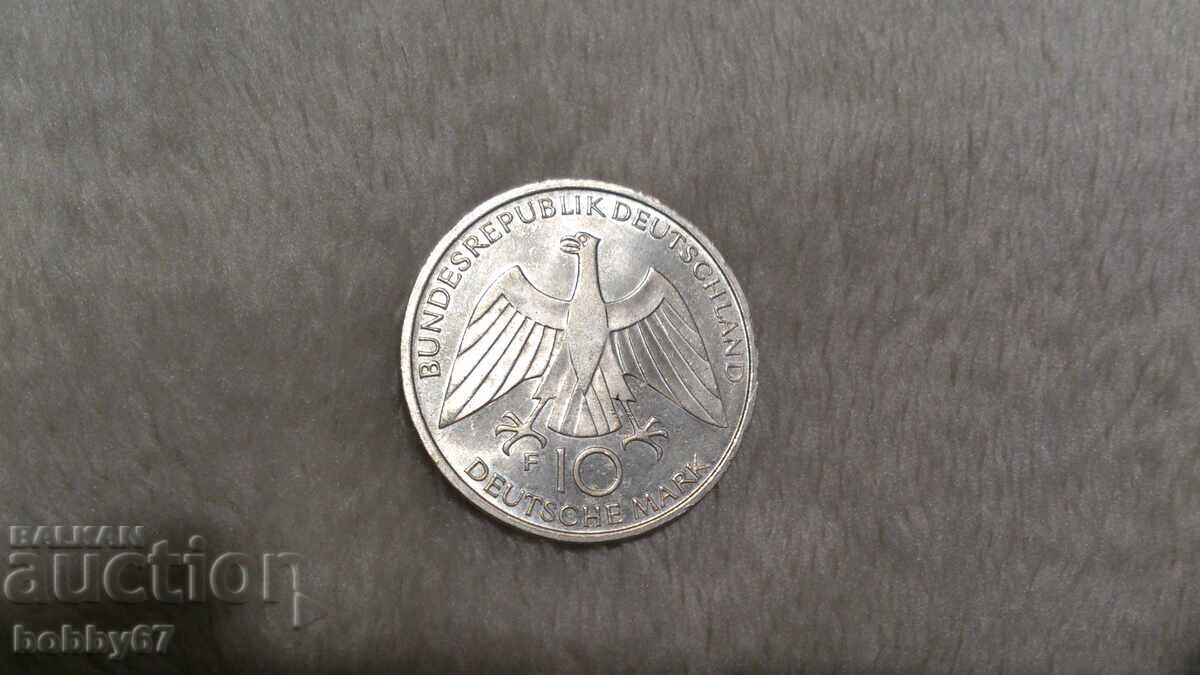 Отлично запазена сребърна монета от 10 марки 1972 - F година с цена 25.00 лв. | € 12.78 Отлично запазена сребърна монета от 10 марки 1972 - F година с цена 25.00 лв. | € 12.78