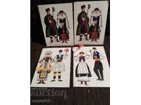 Bulgaria Cards. Folk Costumes