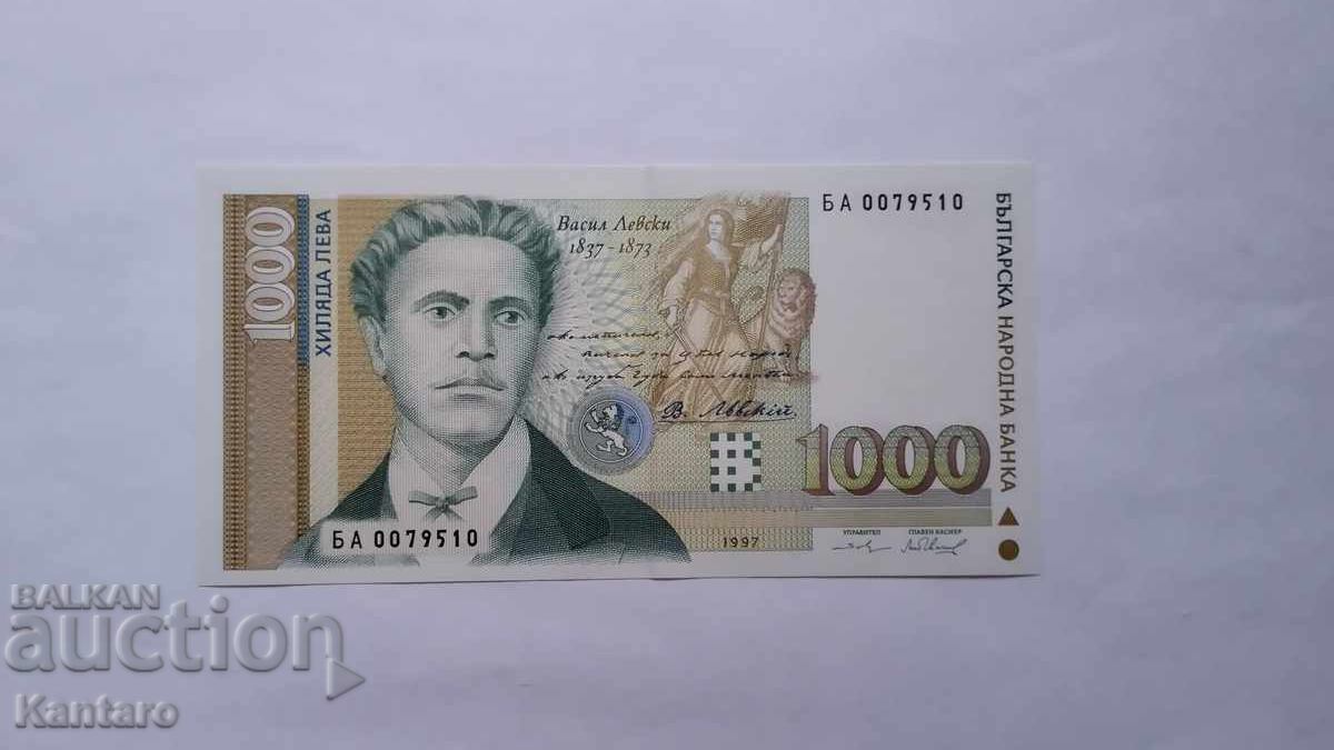 Banknote - BULGARIA - 1000 leva - 1997 - UNC - series BA