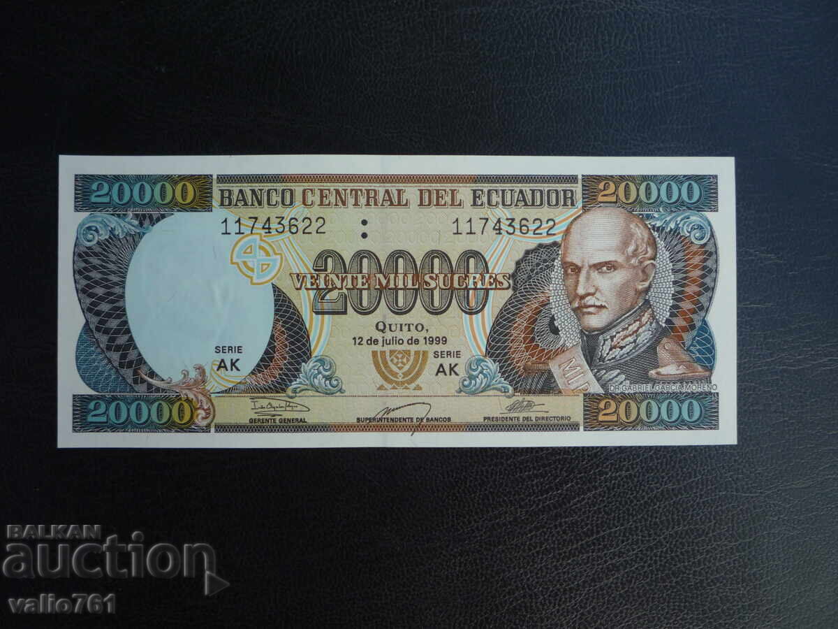ECUADOR 20000 20,000 SUCRES 1999 NEW UNC ECUADOR 20000 20,000 SUCRES 1999 NEW UNC