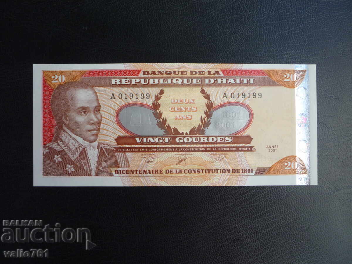 ΧΑΪΤΙ 20 ΓΟΥΡΔΕ 2001 ΝΕΑ UNC ΕΠΕΤΕΙΑΚΗ