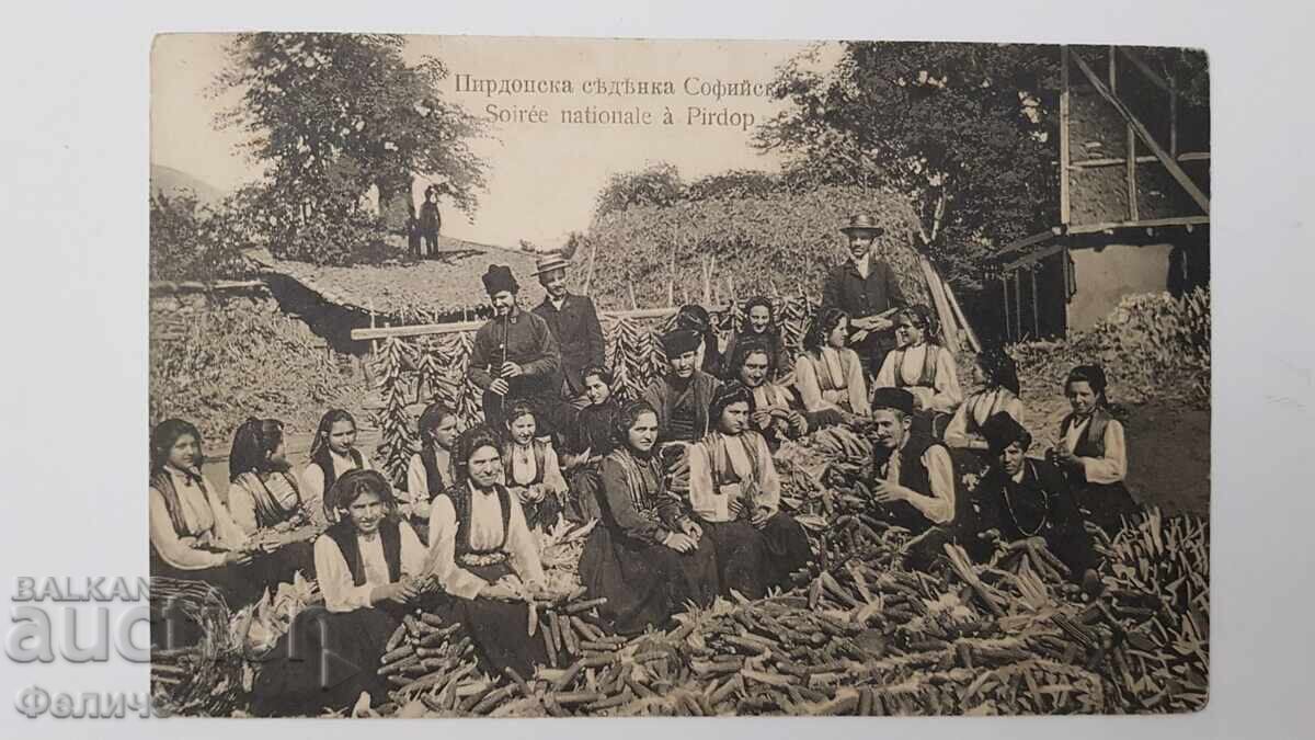 Carte poștală bulgară - Sedința din Pirdop - 1908