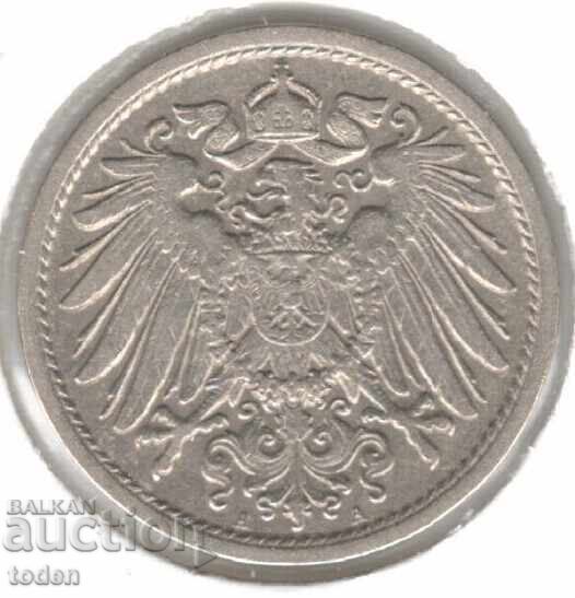 Germany-10 Pfennig-1908 A-KM# 12-Wilhelm II-small shield with price 3.00 BGN | € 1.53