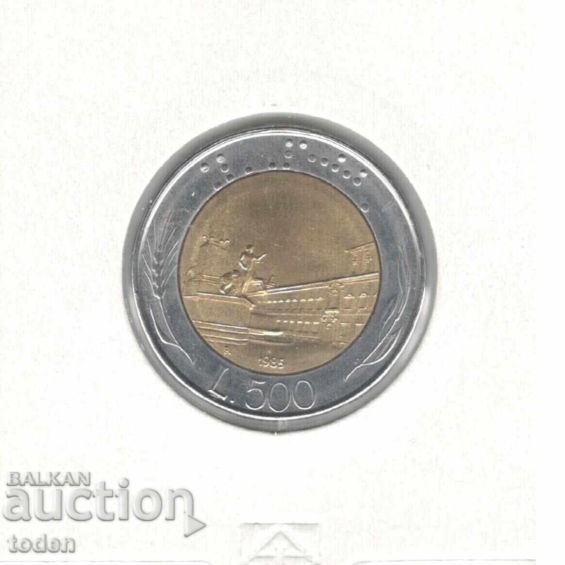 Аукцион Italy-500 Lire-1985 R-KM# 111 Аукцион Italy-500 Lire-1985 R-KM# 111