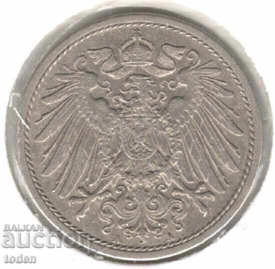 Germany-10 Pfennig-1910 A-KM# 12-Wilhelm II-small shield with price 3.00 BGN | € 1.53