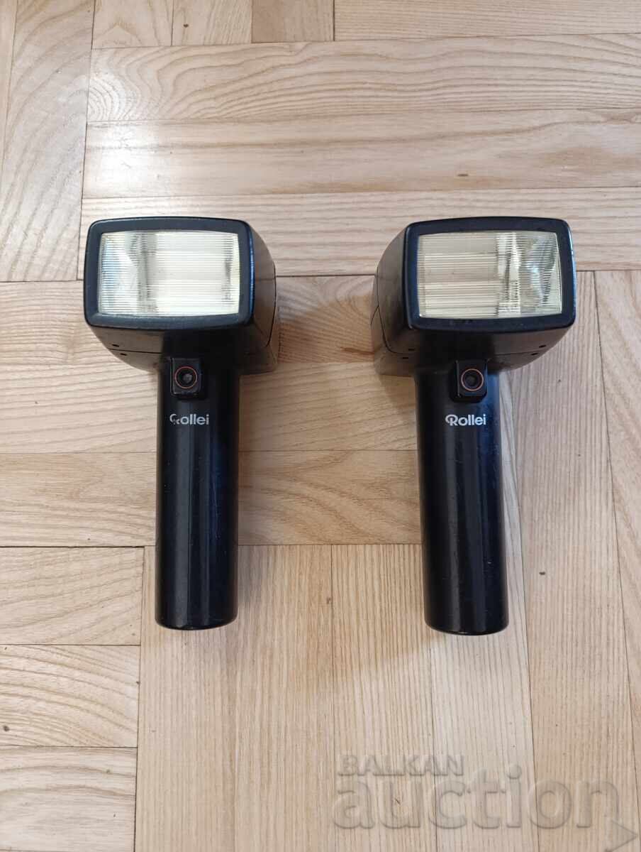 Два броя светкавици Rollei, за части. Два броя светкавици Rollei, за части.