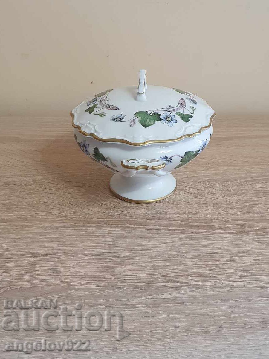 Auction  Swedish Porcelain Bowl with Lid HACKEFORS