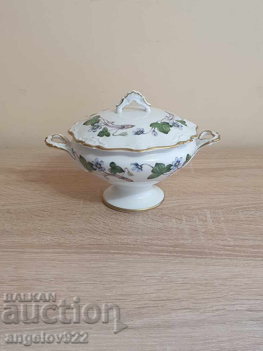 Swedish Porcelain Bowl with Lid HACKEFORS