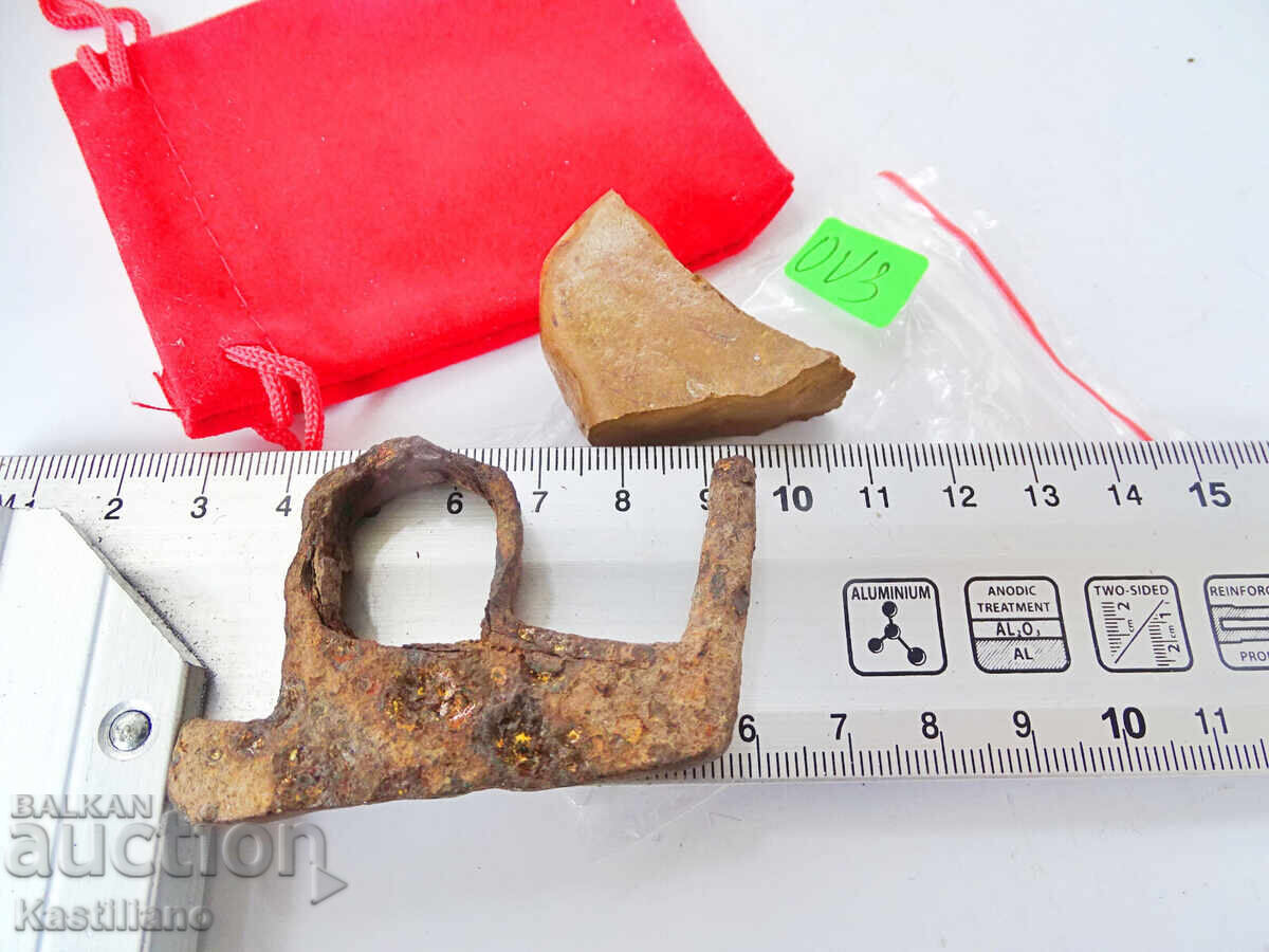 Δημοπρασία Παλιό αναπτήρας πυρόλιθος, πυρόλιθος σε σουέτ θήκη 2