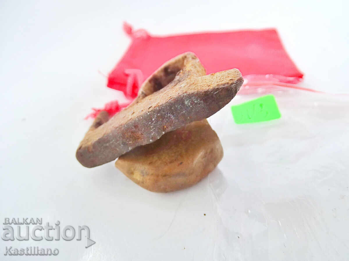 Παλιό αναπτήρας πυρόλιθος, πυρόλιθος σε σουέτ θήκη 2 - 6