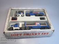 Λεπτά ΒΓ Μικρά Φορτηγάκια Pepsi Ανυψωτικό Μηχάνημα Σετ με Κουτί