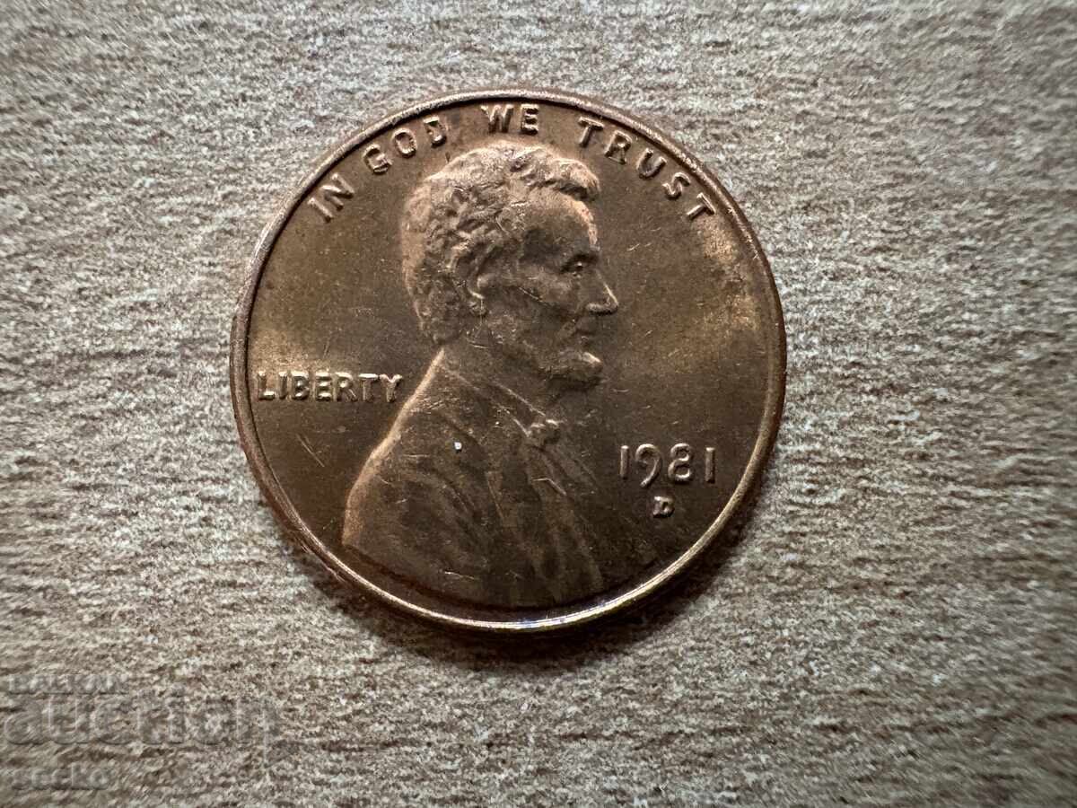 USA - 1 Cent (1981) - D with price € 0.10 | 0.20 BGN USA - 1 Cent (1981) - D with price € 0.10 | 0.20 BGN