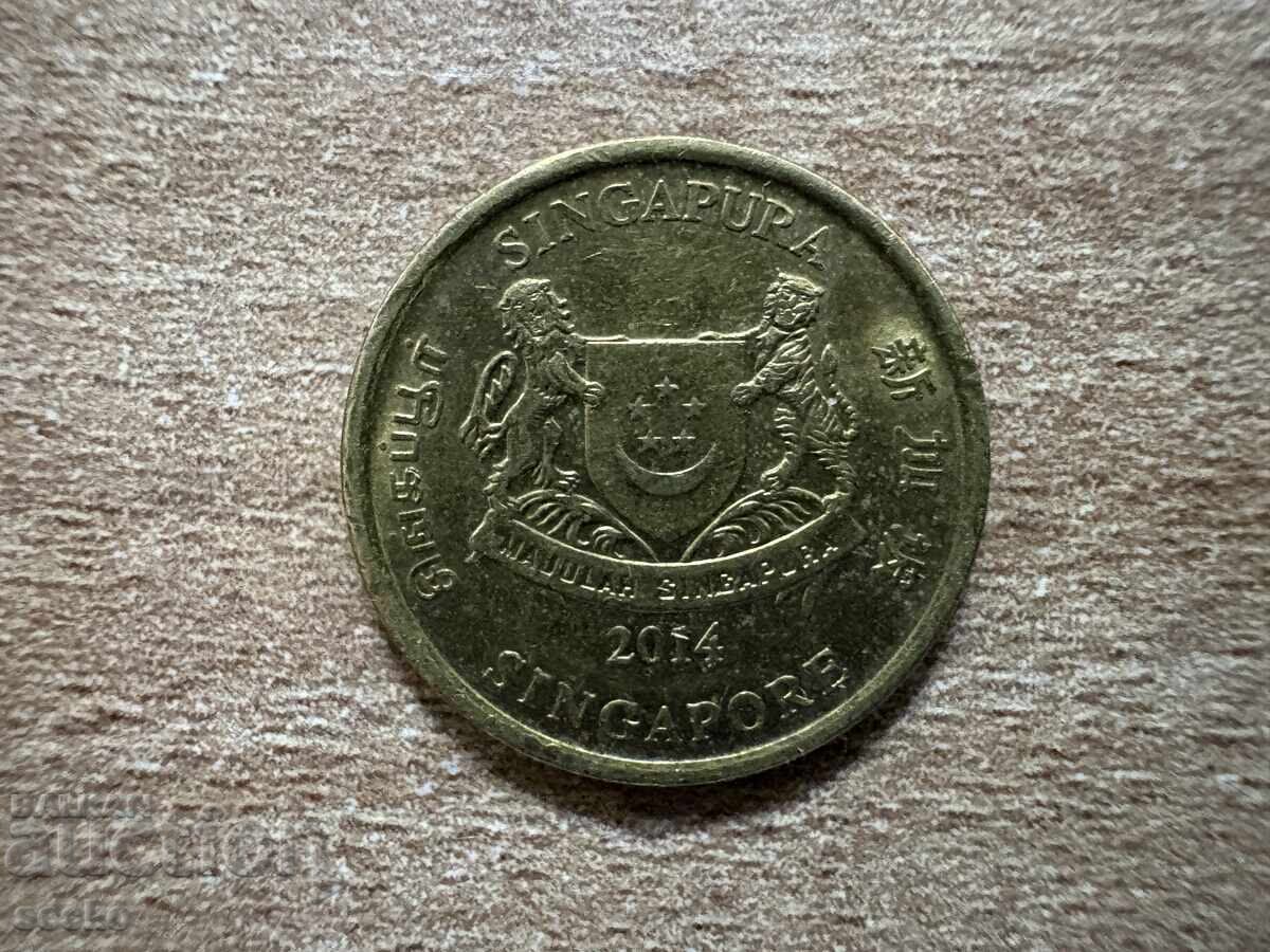 Singapore - 5 cenți (2014) cu preț 0.35 BGN | € 0.18