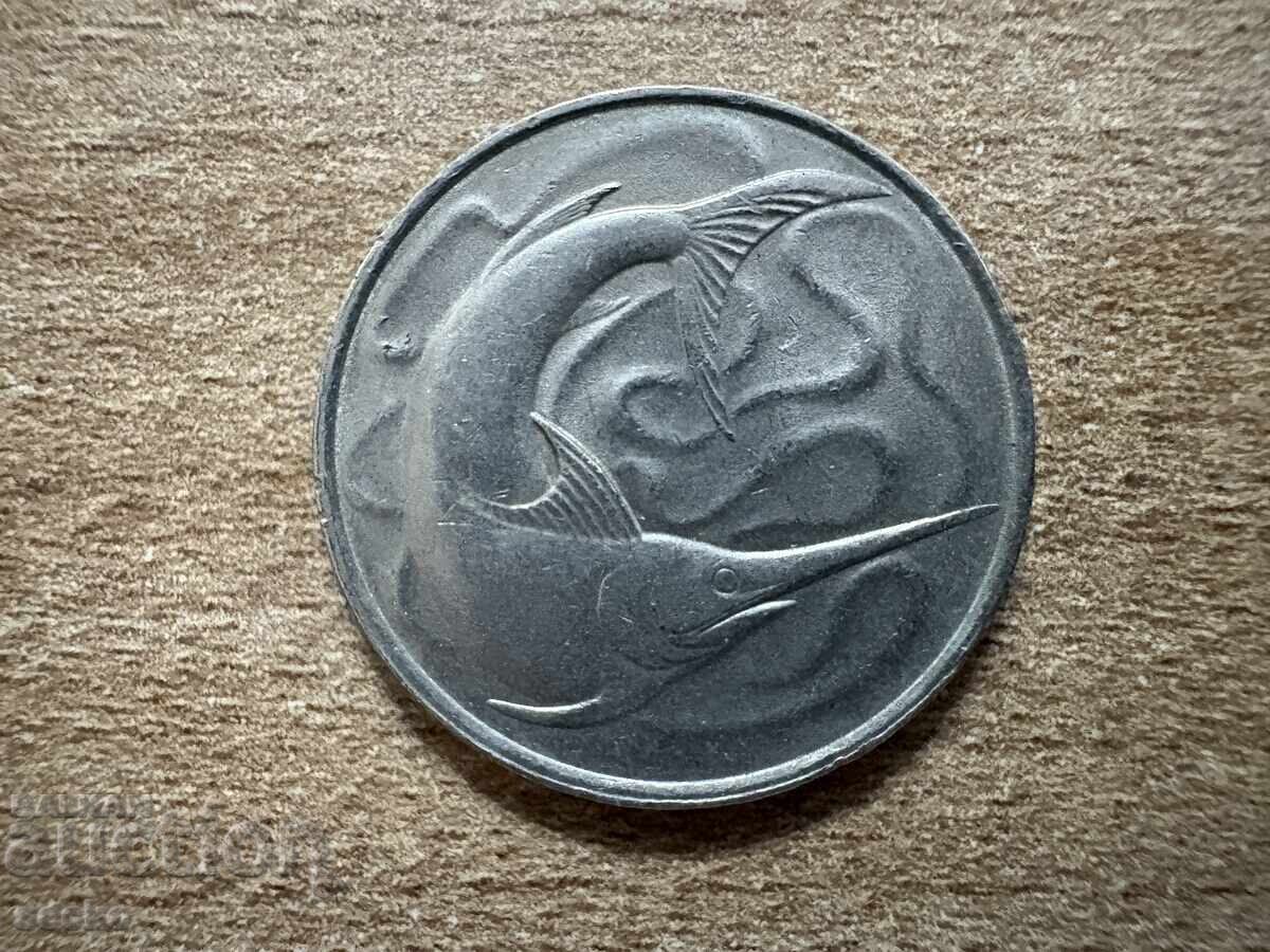 Сингапур - 20 цента (1977) с цена 1.00 лв. | € 0.51