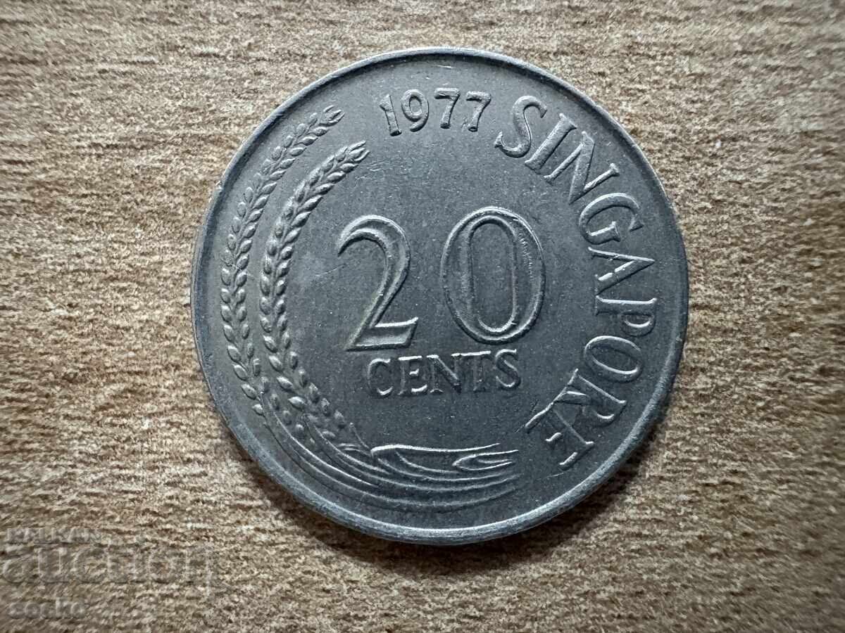 Сингапур - 20 цента (1977)