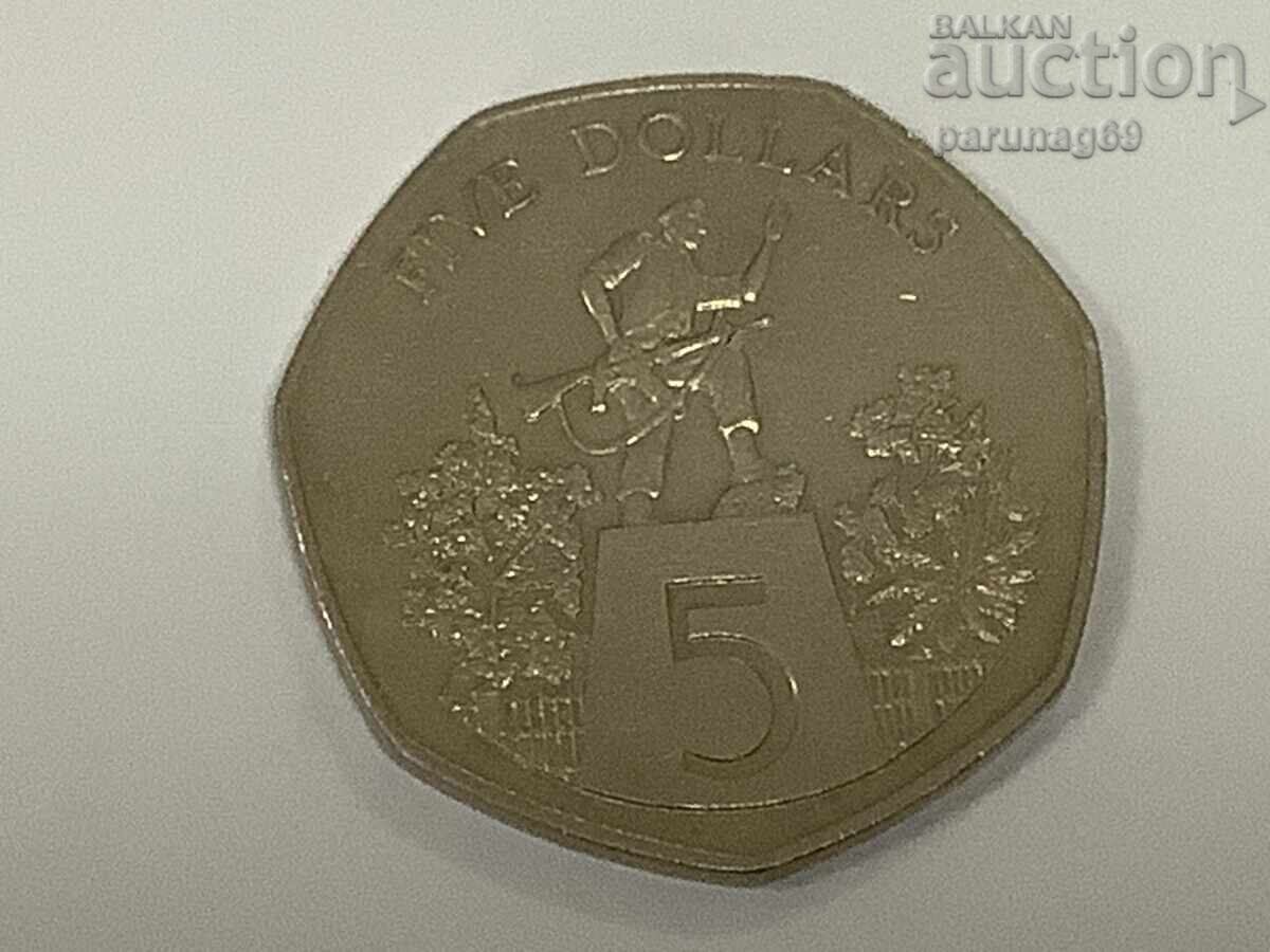 Либерия 5 долара 1985 година