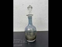 Decantor / carafă / sticlă vintage irizată. Nr. 766