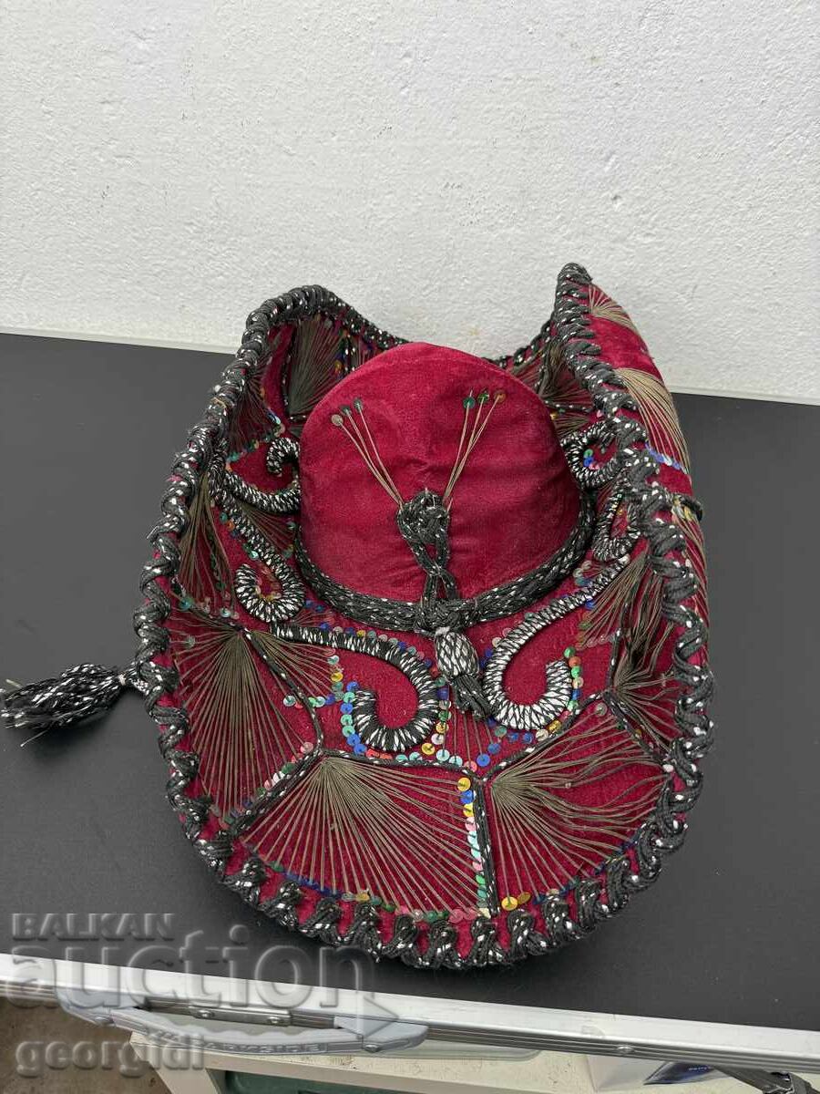 Delivery of Richly decorated Mexican sombrero. No. 7666