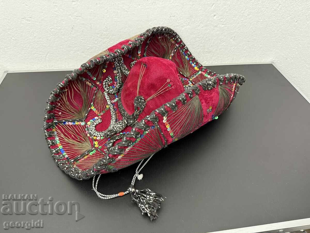 Richly decorated Mexican sombrero. No. 7666