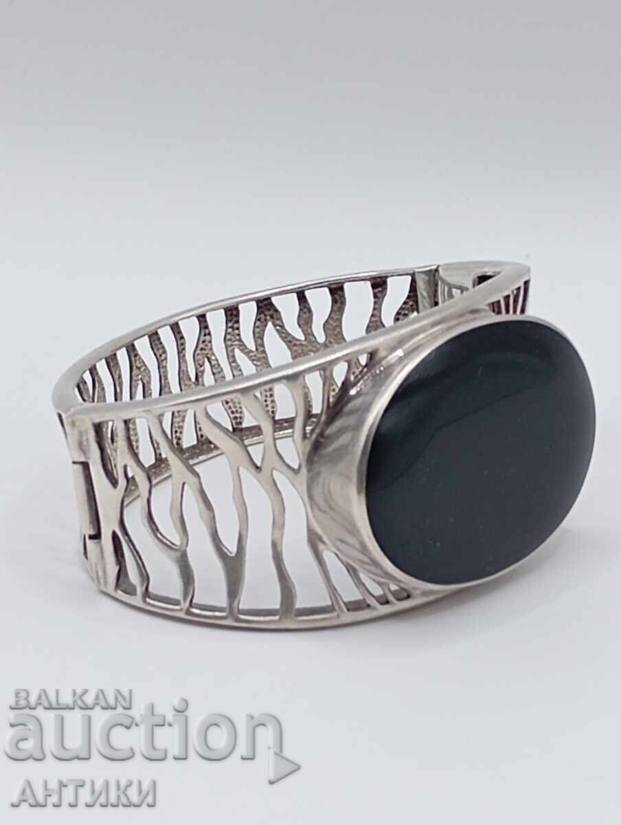 Auction  Silver Onyx Bracelet