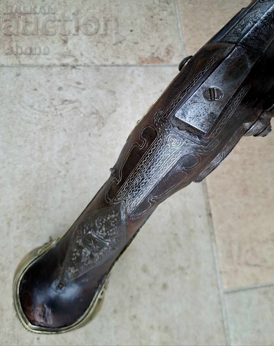 Pistol cu cremene, pușcă, șisane, boilie, cremene - 5