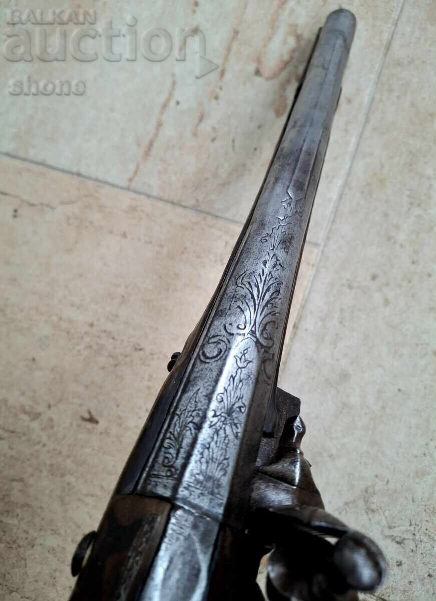 Pistol cu cremene, pușcă, șisane, boilie, cremene - 7