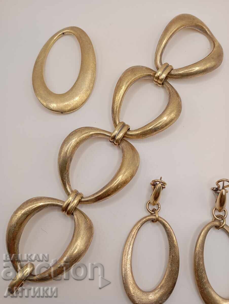 Licitație Set Argint Placat cu Aur