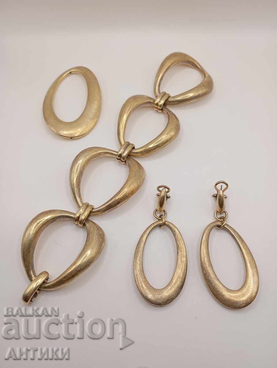 Set Argint Placat cu Aur