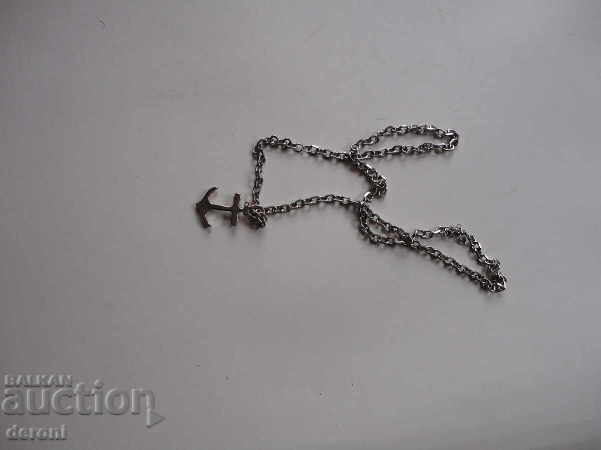 Licitație Lanț masiv colier din oțel chirurgical cu ancoră