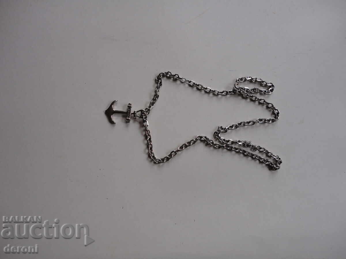 Lanț masiv colier din oțel chirurgical cu ancoră - 5