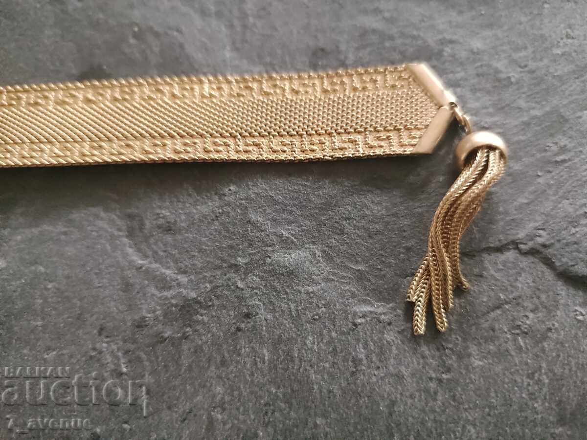 Gold-plated necklace, old jewelry with tassel 29.11.25 with price 49.00 BGN | € 25.05