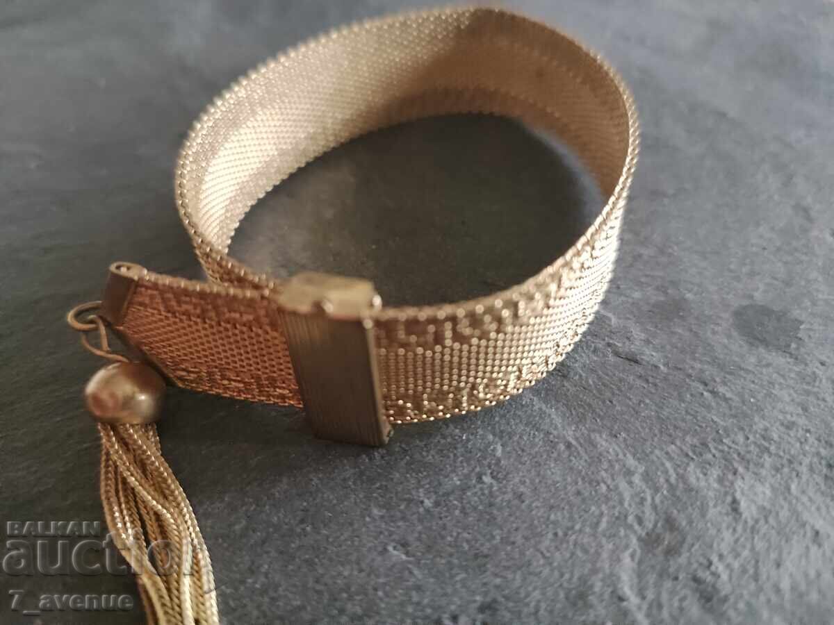 Gold-plated necklace, old jewelry with tassel 29.11.25