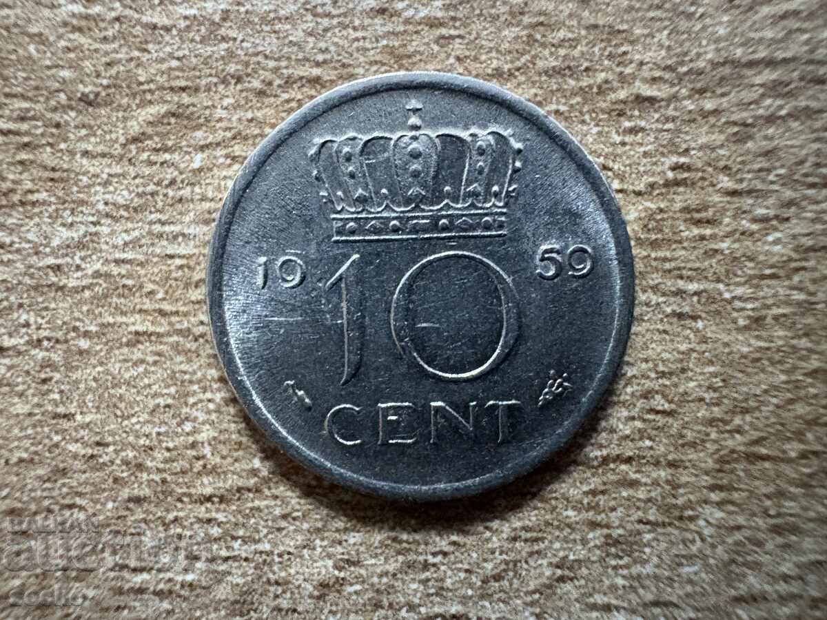 Ολλανδία - 10 λεπτά (1959) Ολλανδία - 10 λεπτά (1959)