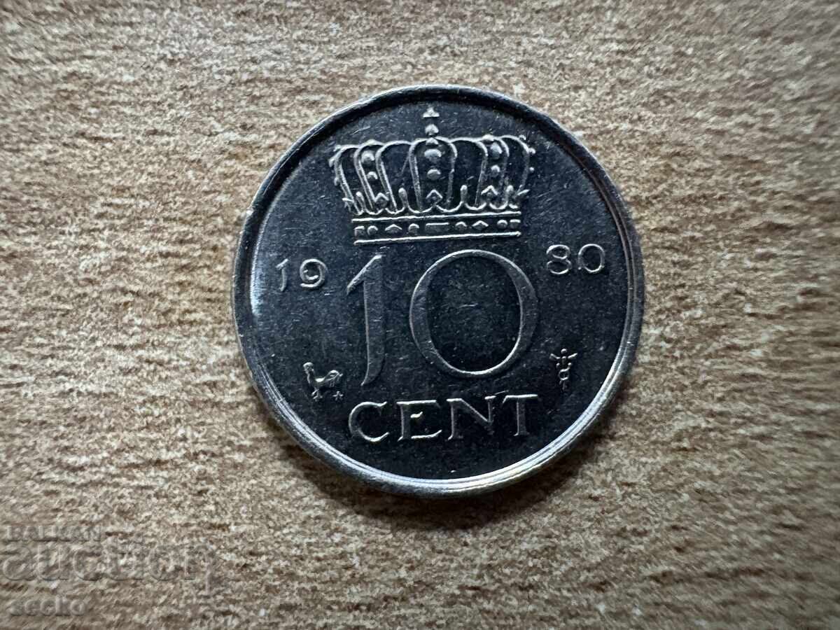 Ολλανδία - 10 λεπτά (1980) Ολλανδία - 10 λεπτά (1980)